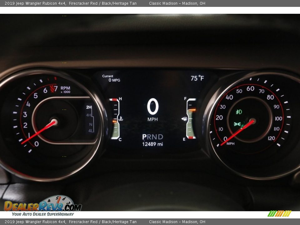 2019 Jeep Wrangler Rubicon 4x4 Gauges Photo #8