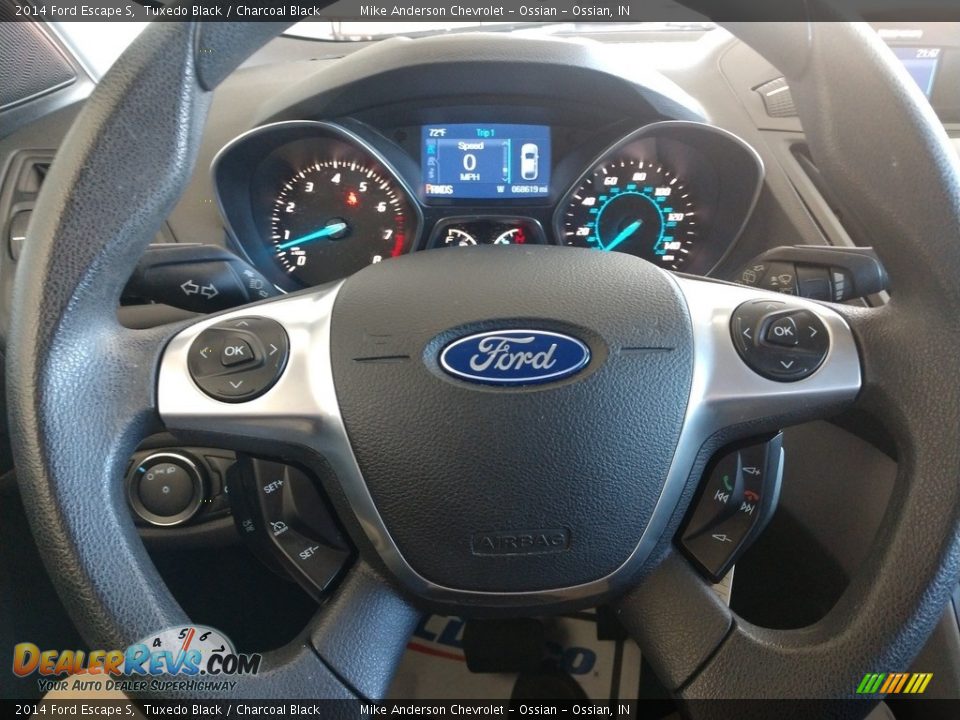 2014 Ford Escape S Tuxedo Black / Charcoal Black Photo #22