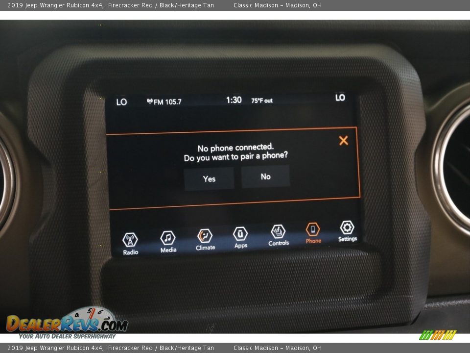 2019 Jeep Wrangler Rubicon 4x4 Firecracker Red / Black/Heritage Tan Photo #12