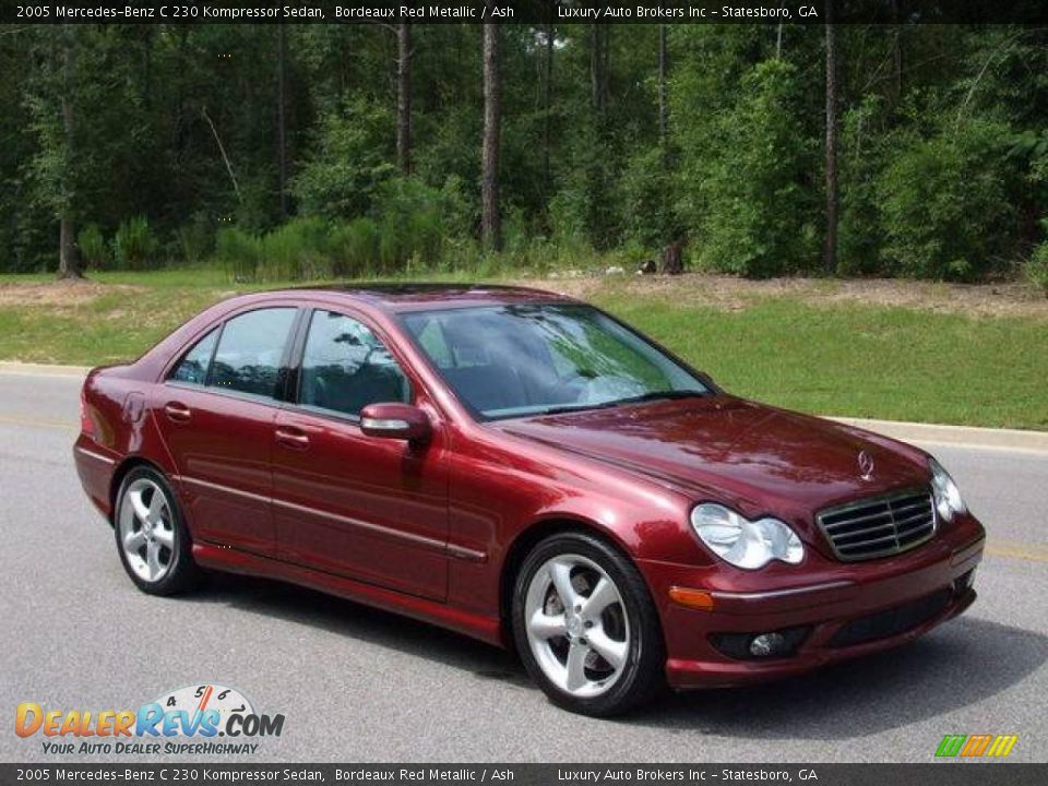 2005 Mercedes-Benz C 230 Kompressor Sedan Bordeaux Red Metallic / Ash Photo #12