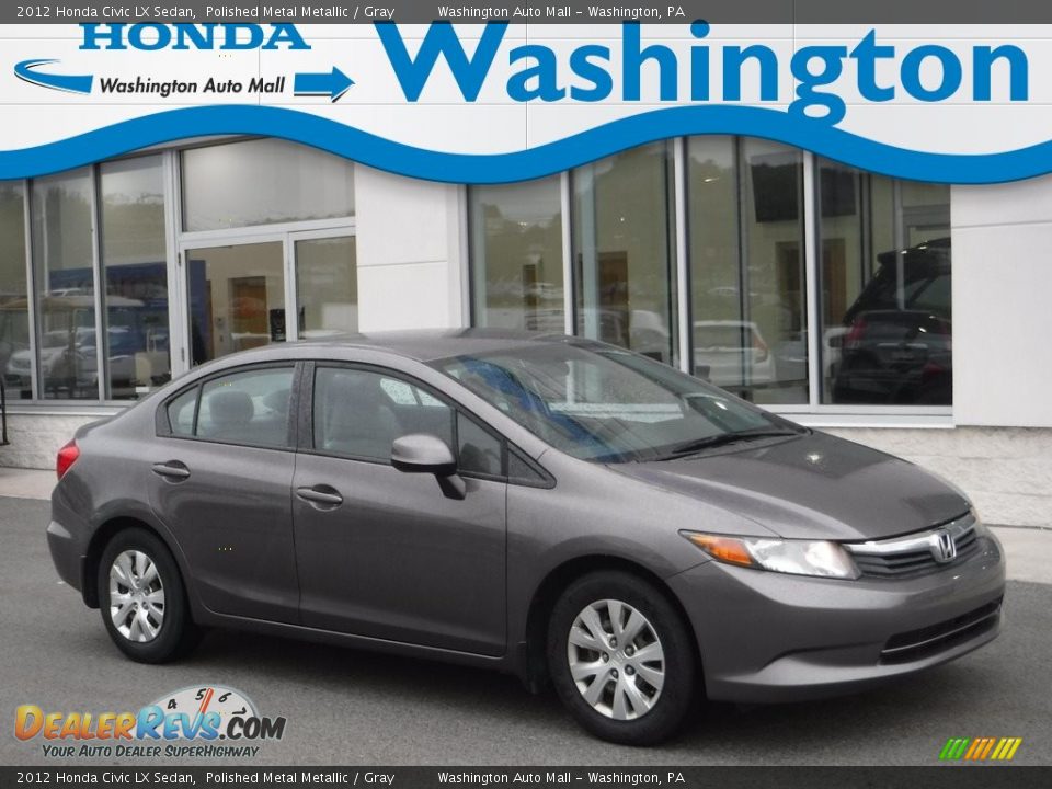 2012 Honda Civic LX Sedan Polished Metal Metallic / Gray Photo #1