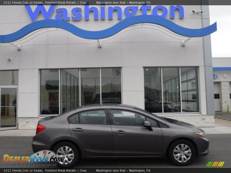 2012 Honda Civic LX Sedan Polished Metal Metallic / Gray Photo #2