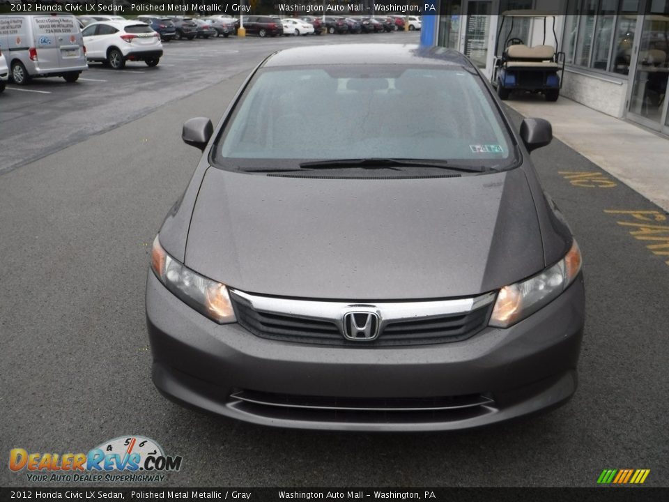 2012 Honda Civic LX Sedan Polished Metal Metallic / Gray Photo #3