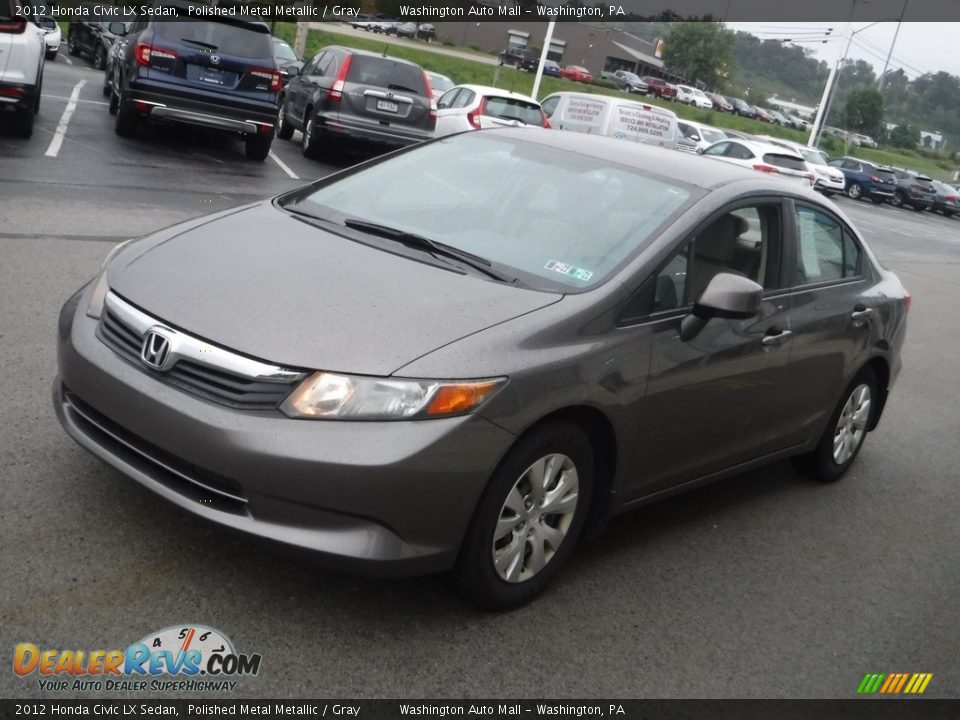 2012 Honda Civic LX Sedan Polished Metal Metallic / Gray Photo #4