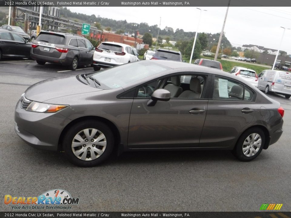 2012 Honda Civic LX Sedan Polished Metal Metallic / Gray Photo #5