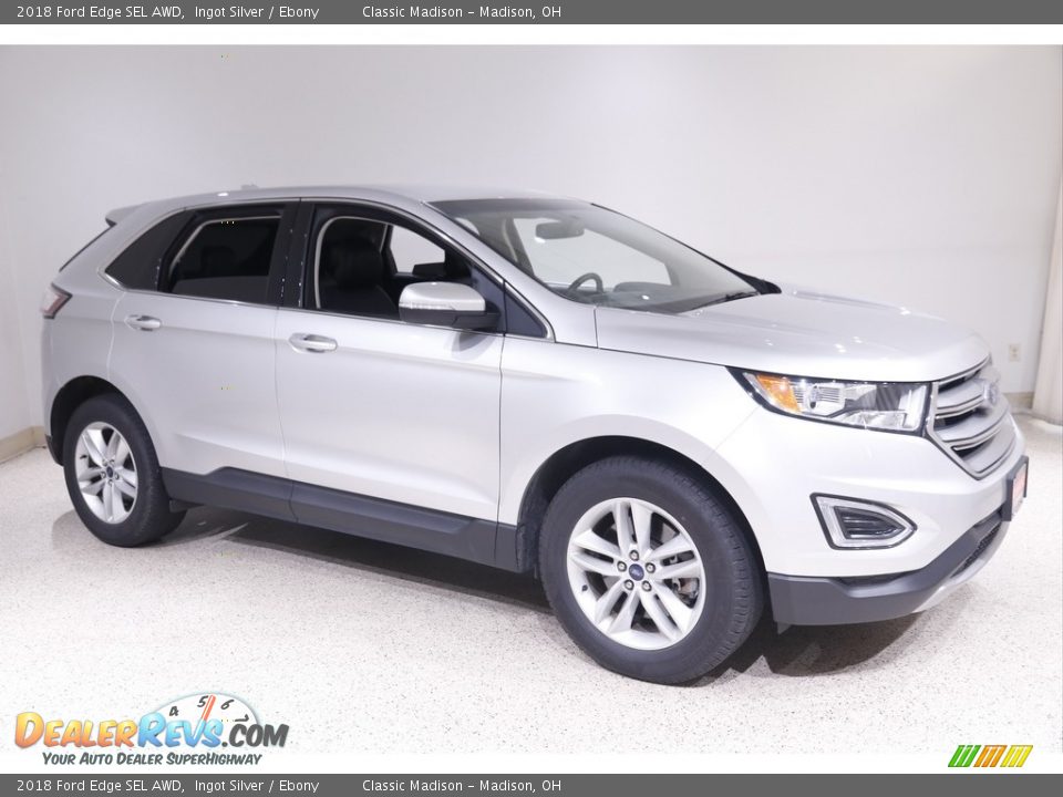 2018 Ford Edge SEL AWD Ingot Silver / Ebony Photo #1