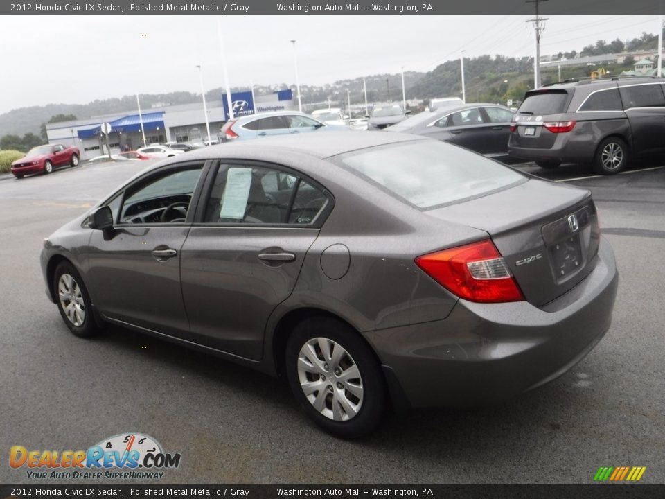 2012 Honda Civic LX Sedan Polished Metal Metallic / Gray Photo #6