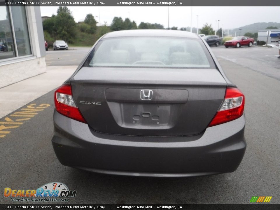 2012 Honda Civic LX Sedan Polished Metal Metallic / Gray Photo #8