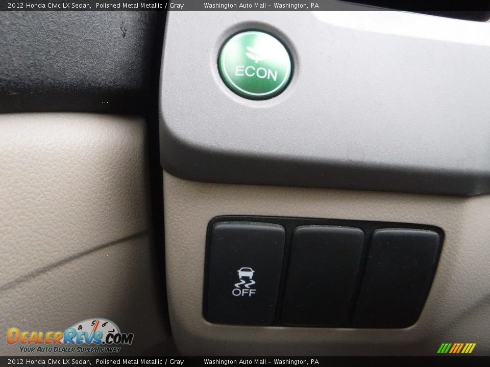 2012 Honda Civic LX Sedan Polished Metal Metallic / Gray Photo #13