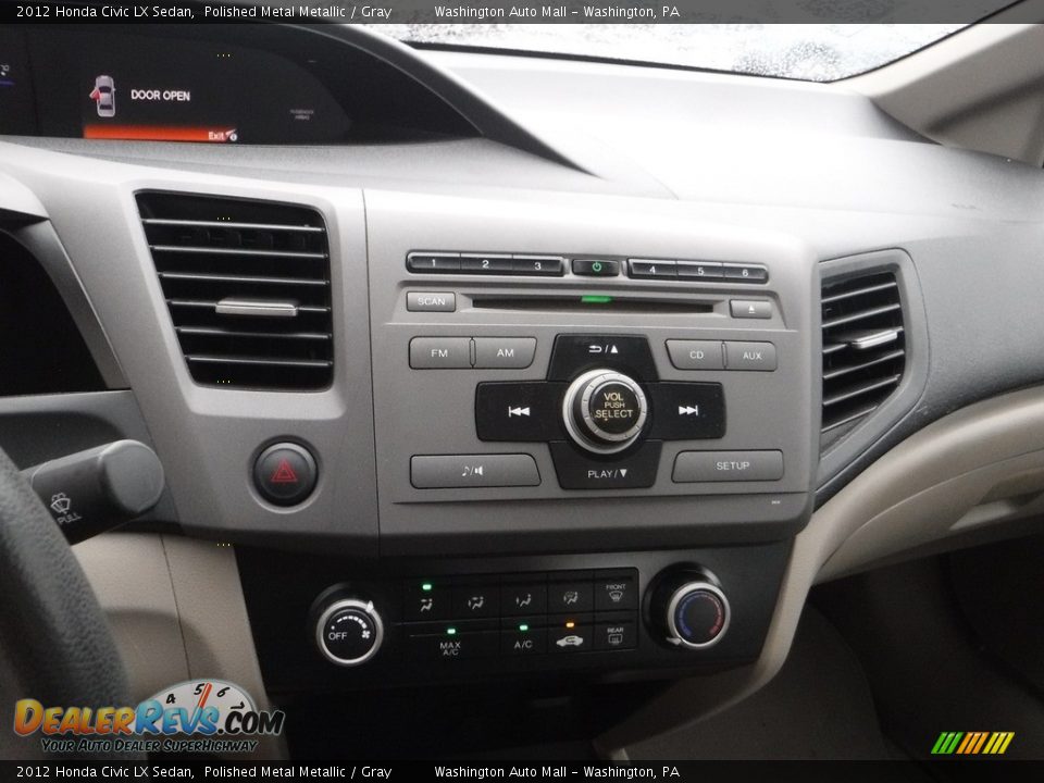 2012 Honda Civic LX Sedan Polished Metal Metallic / Gray Photo #15