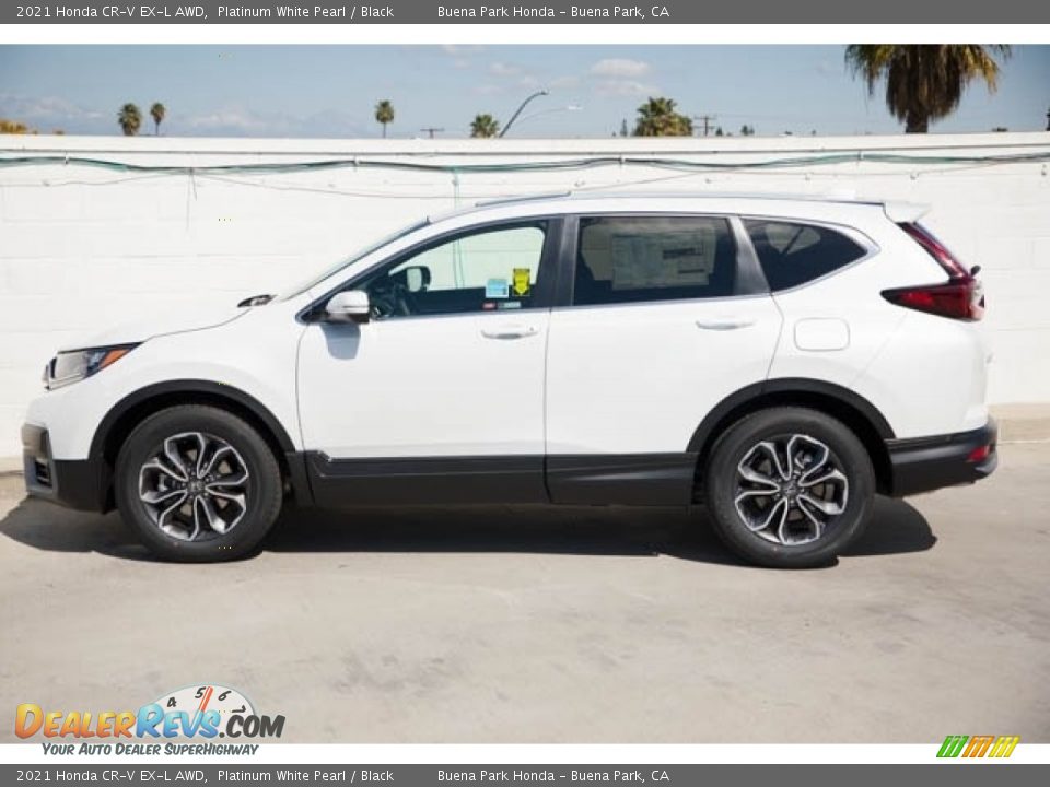 2021 Honda CR-V EX-L AWD Platinum White Pearl / Black Photo #3