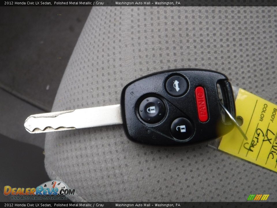 2012 Honda Civic LX Sedan Polished Metal Metallic / Gray Photo #19
