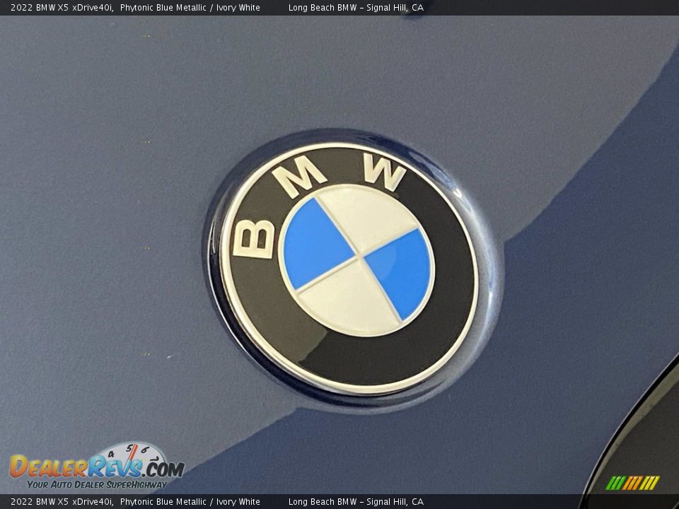 2022 BMW X5 xDrive40i Phytonic Blue Metallic / Ivory White Photo #5