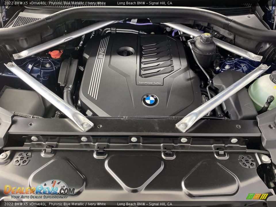 2022 BMW X5 xDrive40i Phytonic Blue Metallic / Ivory White Photo #9