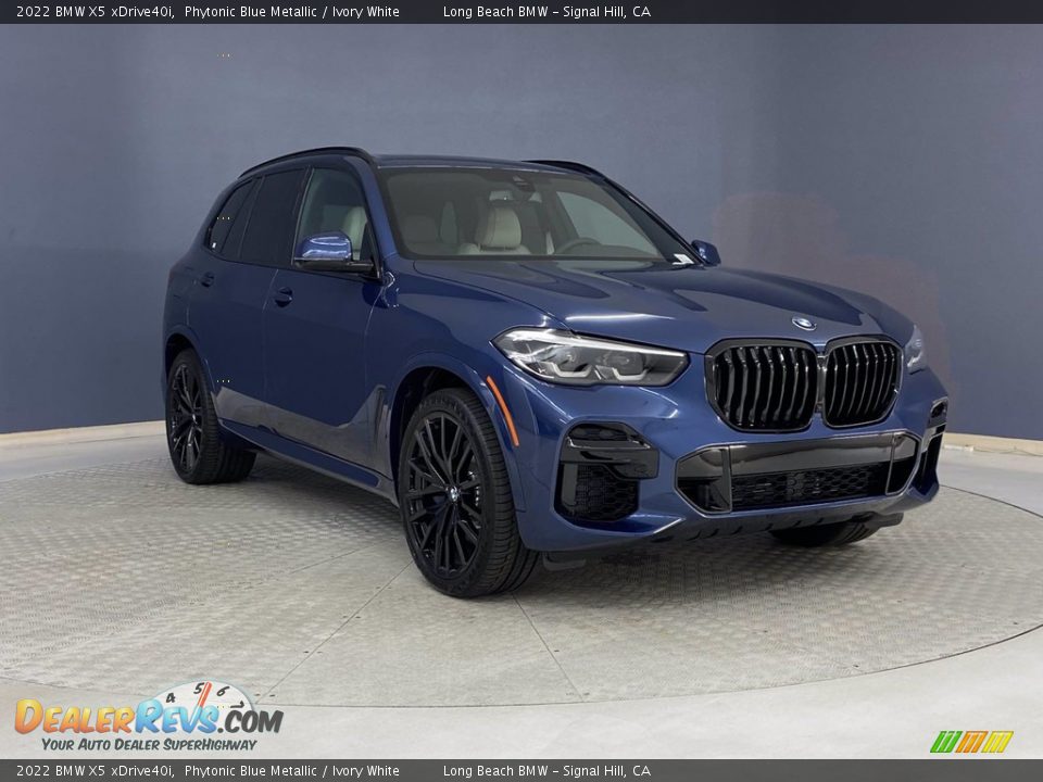 2022 BMW X5 xDrive40i Phytonic Blue Metallic / Ivory White Photo #27