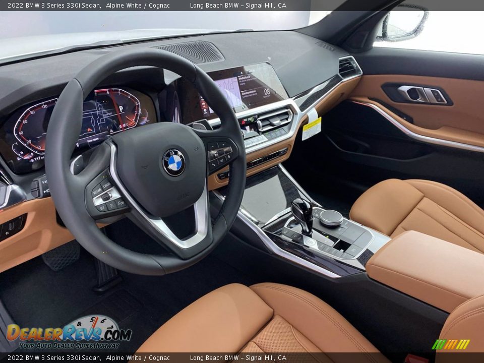 2022 BMW 3 Series 330i Sedan Alpine White / Cognac Photo #12