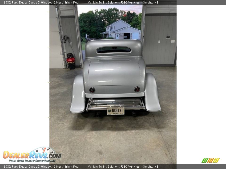 1932 Ford Deuce Coupe 3 Window Silver / Bright Red Photo #6