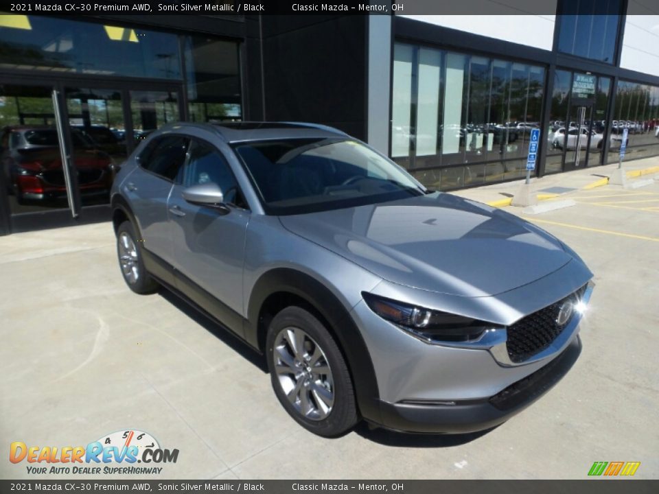 2021 Mazda CX-30 Premium AWD Sonic Silver Metallic / Black Photo #1