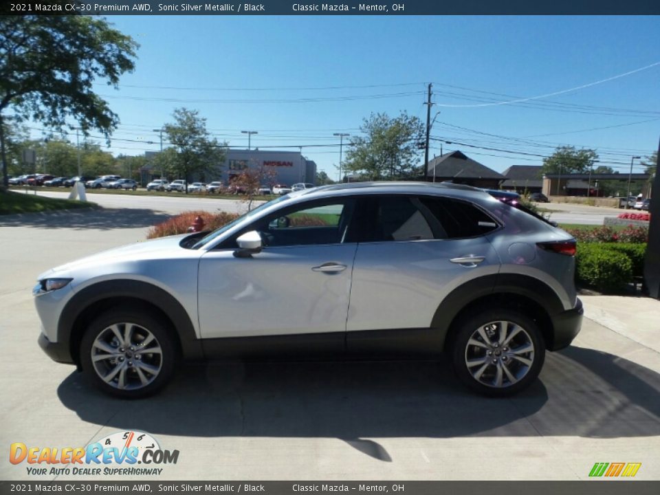 2021 Mazda CX-30 Premium AWD Sonic Silver Metallic / Black Photo #6