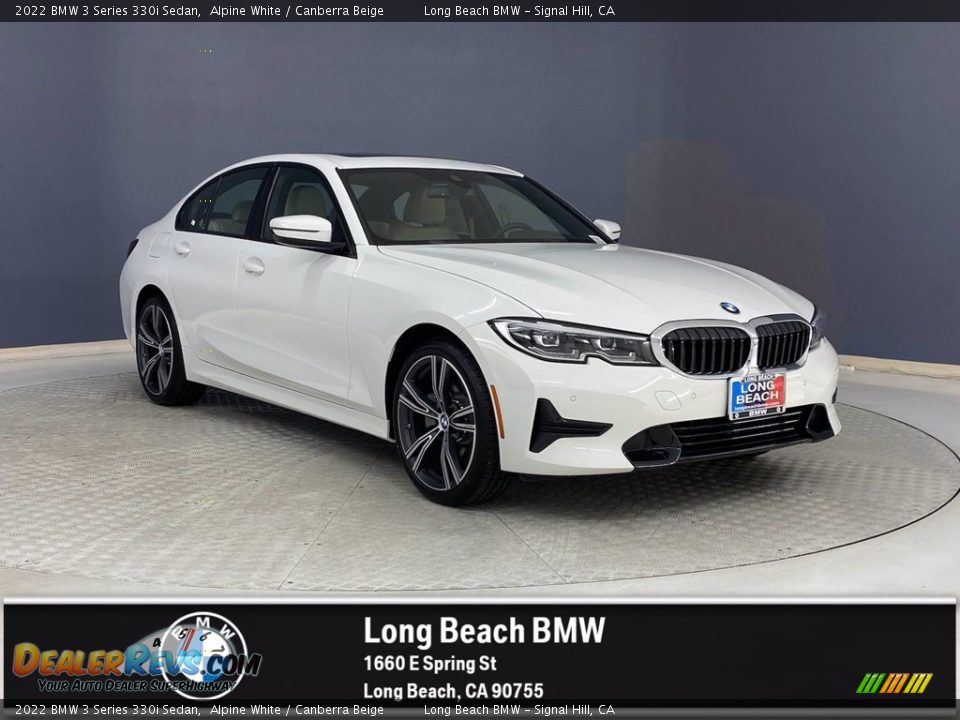 2022 BMW 3 Series 330i Sedan Alpine White / Canberra Beige Photo #1