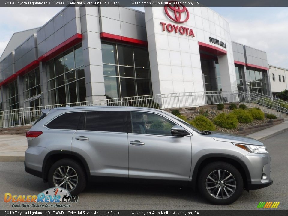 2019 Toyota Highlander XLE AWD Celestial Silver Metallic / Black Photo #2
