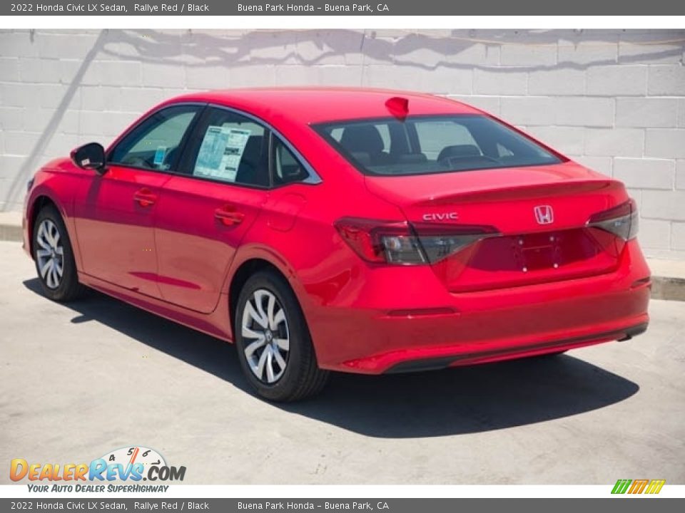 2022 Honda Civic LX Sedan Rallye Red / Black Photo #2