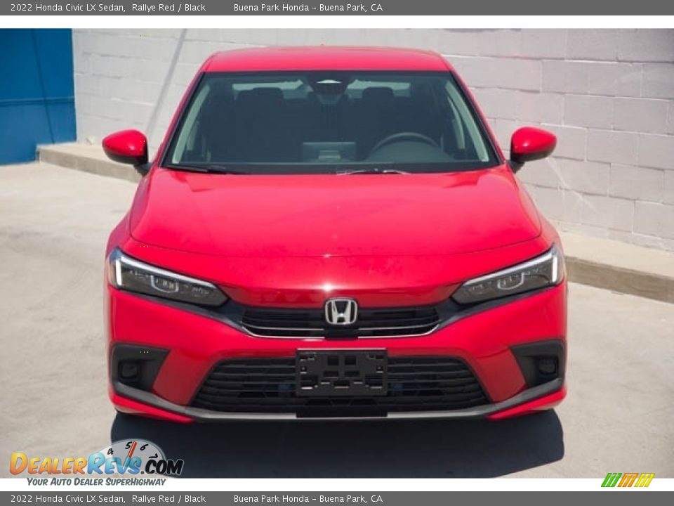 2022 Honda Civic LX Sedan Rallye Red / Black Photo #3