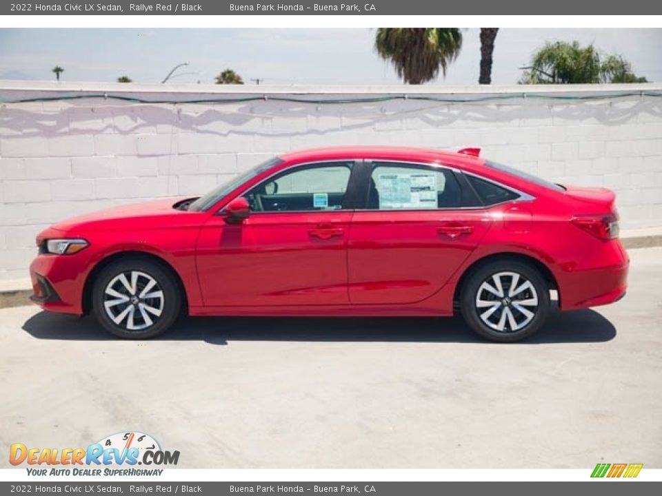 2022 Honda Civic LX Sedan Rallye Red / Black Photo #4