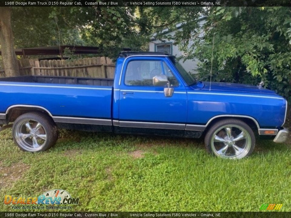 1988 Dodge Ram Truck D150 Regular Cab Custom Blue / Blue Photo #1