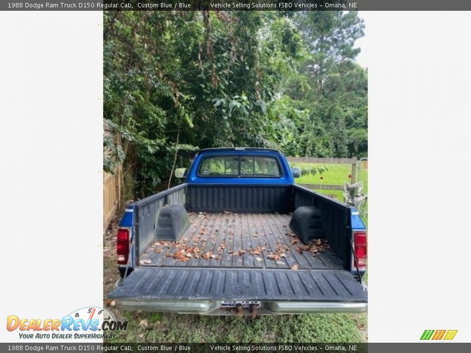 1988 Dodge Ram Truck D150 Regular Cab Custom Blue / Blue Photo #2