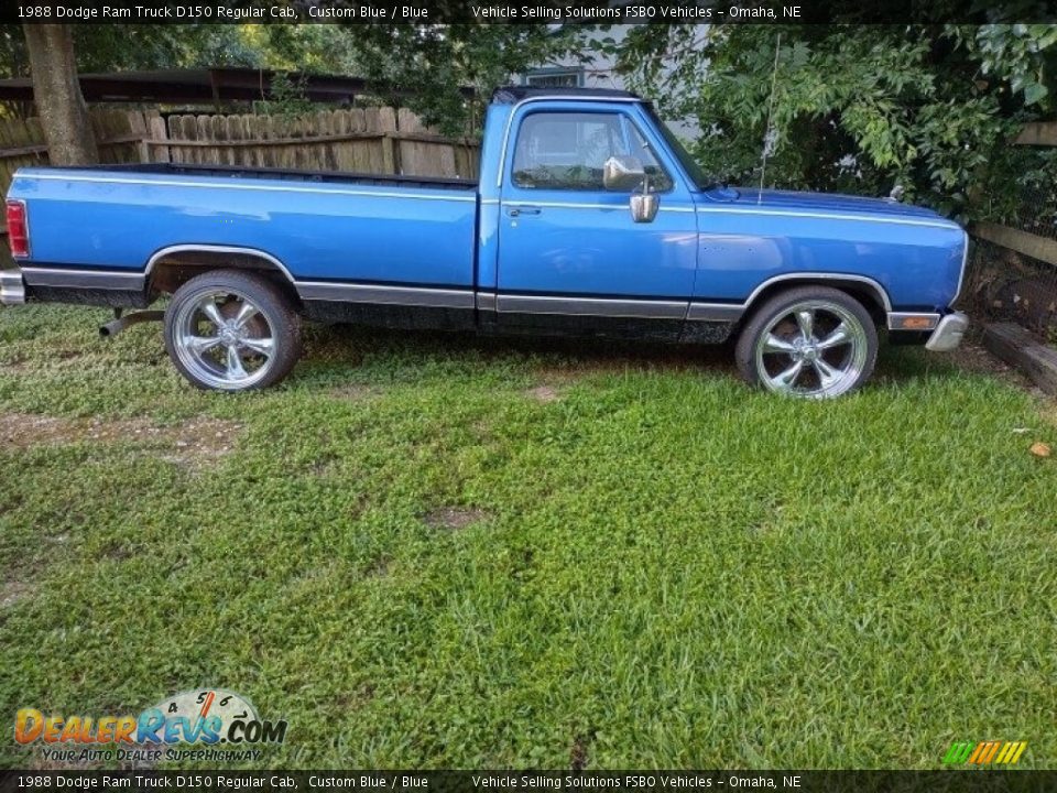 Custom Blue 1988 Dodge Ram Truck D150 Regular Cab Photo #5