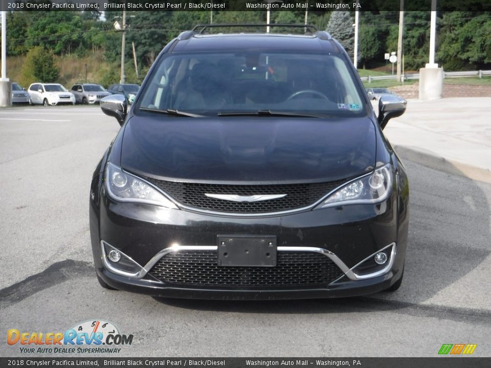 2018 Chrysler Pacifica Limited Brilliant Black Crystal Pearl / Black/Diesel Photo #12