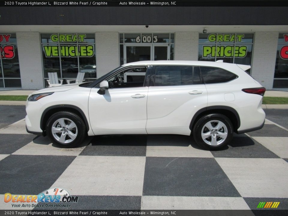 2020 Toyota Highlander L Blizzard White Pearl / Graphite Photo #1