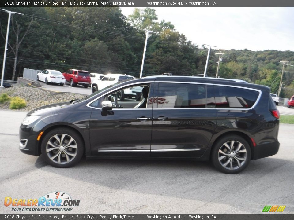 2018 Chrysler Pacifica Limited Brilliant Black Crystal Pearl / Black/Diesel Photo #14