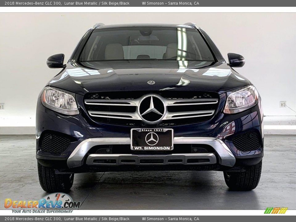 2018 Mercedes-Benz GLC 300 Lunar Blue Metallic / Silk Beige/Black Photo #2