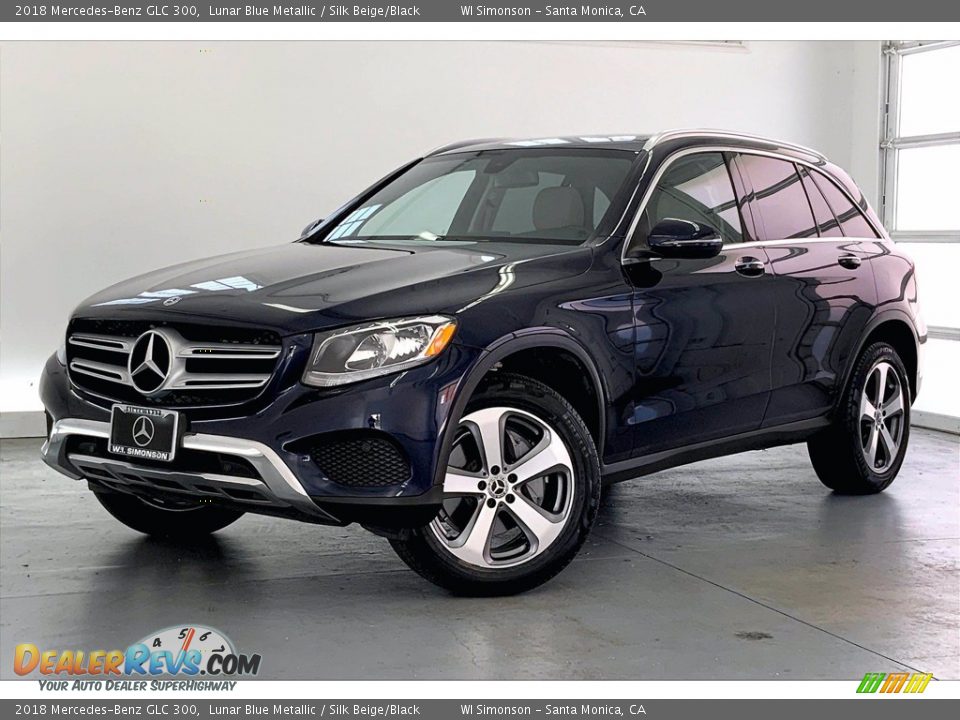 2018 Mercedes-Benz GLC 300 Lunar Blue Metallic / Silk Beige/Black Photo #12