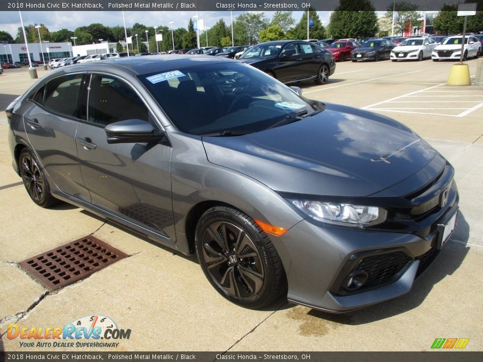 2018 Honda Civic EX Hatchback Polished Metal Metallic / Black Photo #3