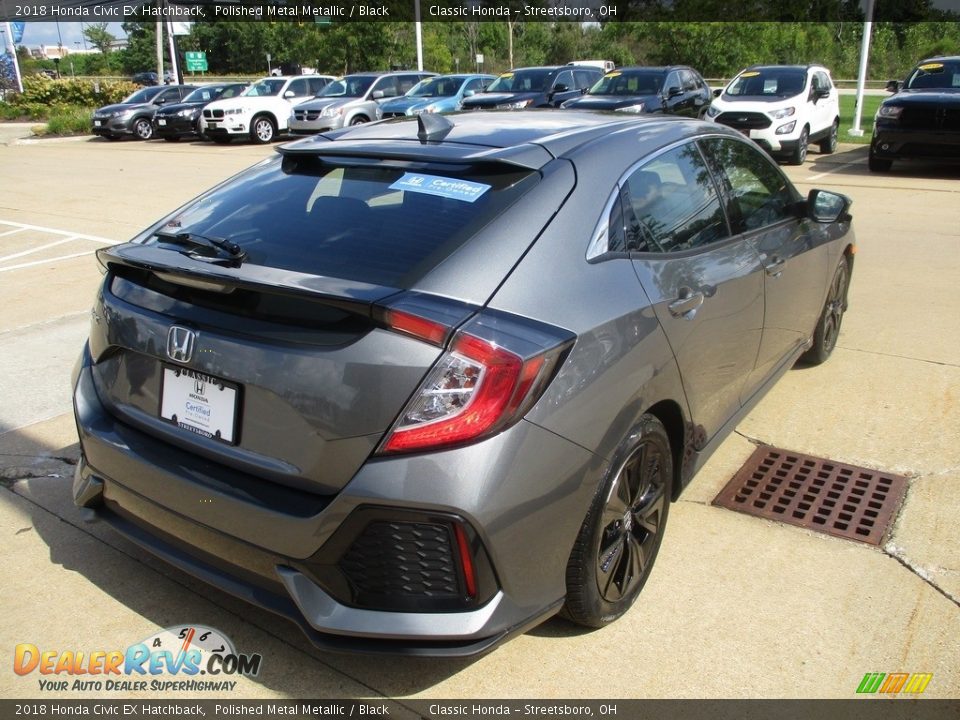 2018 Honda Civic EX Hatchback Polished Metal Metallic / Black Photo #7