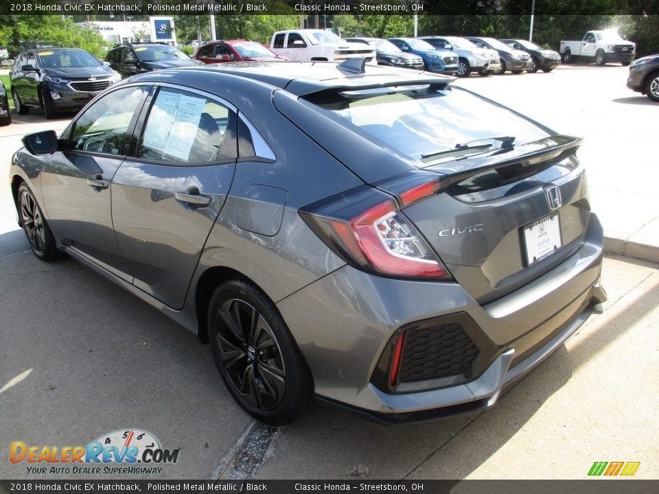 2018 Honda Civic EX Hatchback Polished Metal Metallic / Black Photo #9