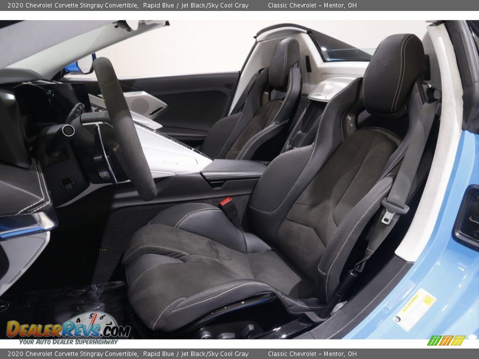 Jet Black/Sky Cool Gray Interior - 2020 Chevrolet Corvette Stingray Convertible Photo #8