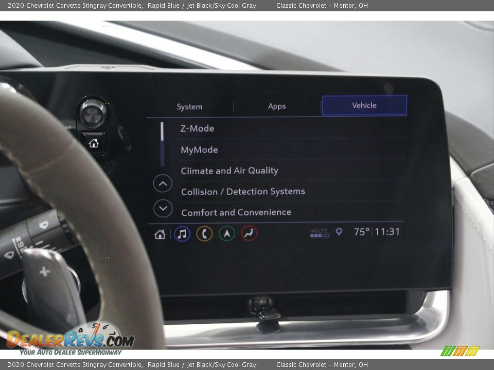 Controls of 2020 Chevrolet Corvette Stingray Convertible Photo #27