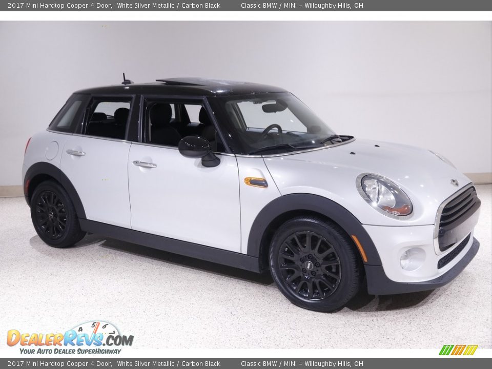 2017 Mini Hardtop Cooper 4 Door White Silver Metallic / Carbon Black Photo #1