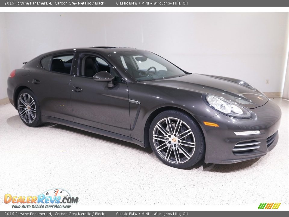 2016 Porsche Panamera 4 Carbon Grey Metallic / Black Photo #1