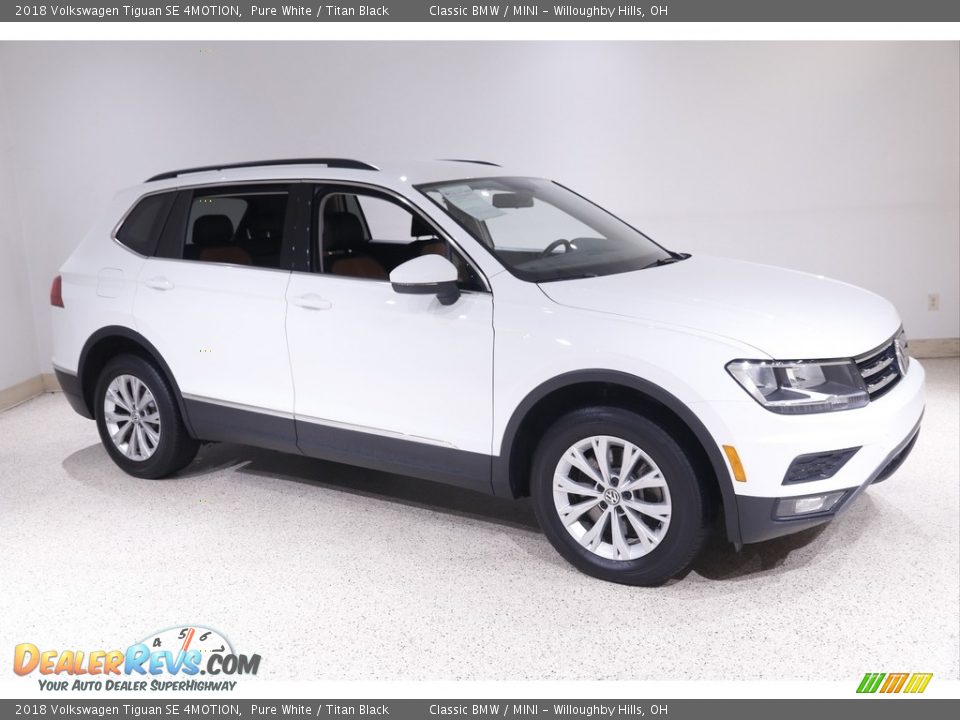 2018 Volkswagen Tiguan SE 4MOTION Pure White / Titan Black Photo #1