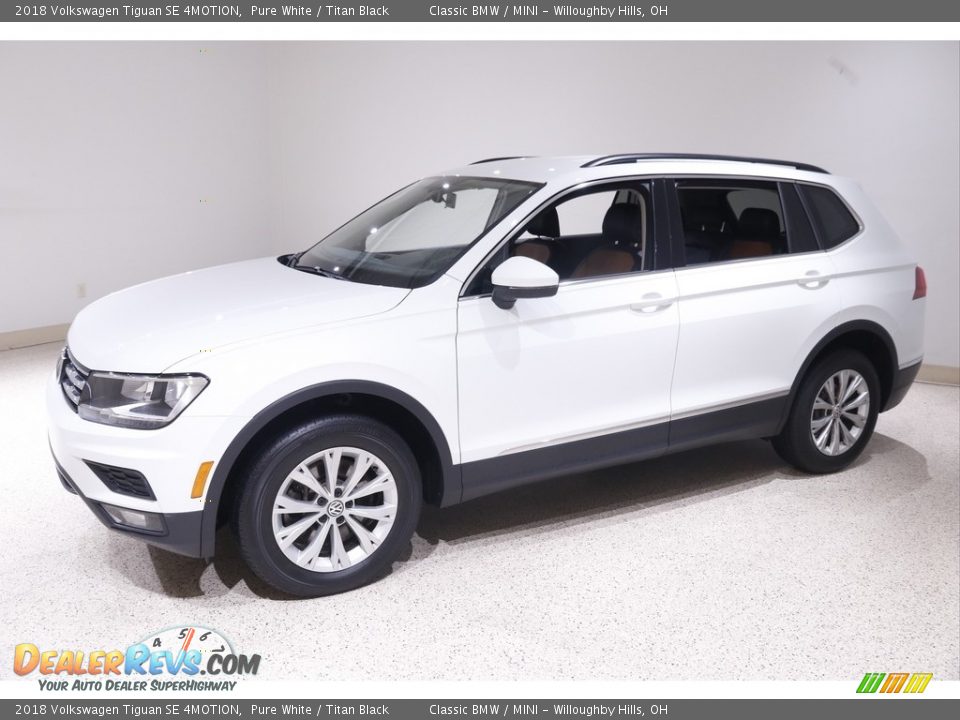 2018 Volkswagen Tiguan SE 4MOTION Pure White / Titan Black Photo #3