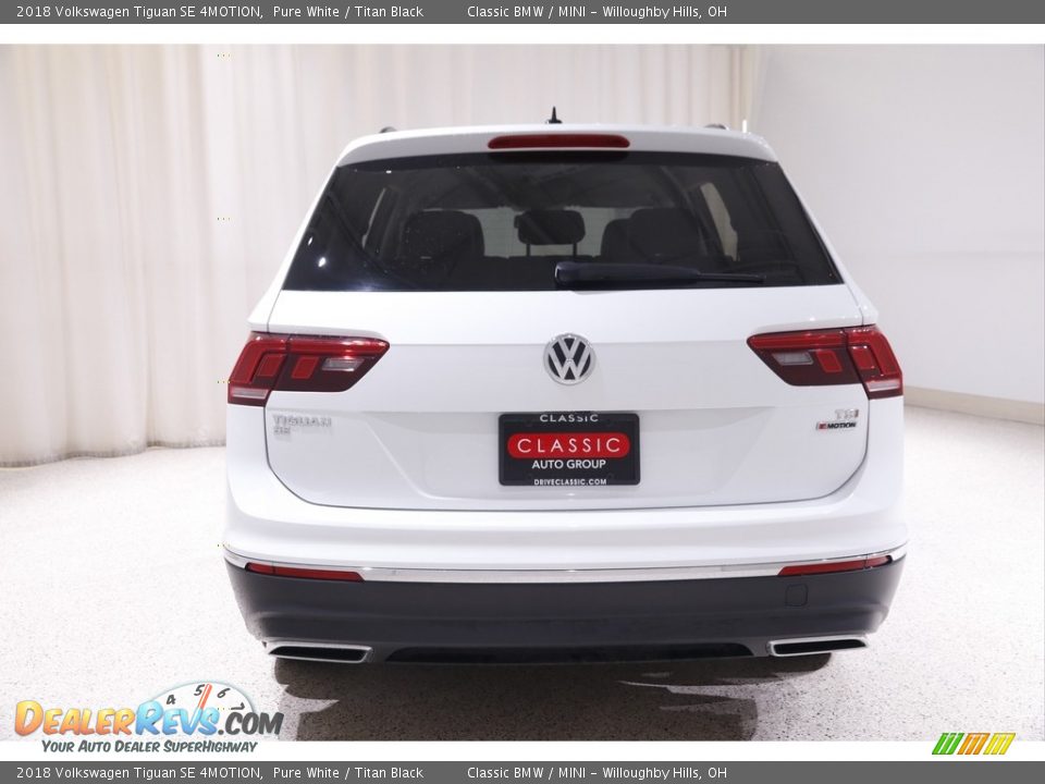 2018 Volkswagen Tiguan SE 4MOTION Pure White / Titan Black Photo #17