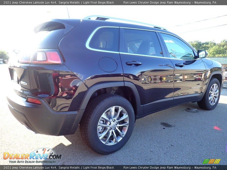 2021 Jeep Cherokee Latitude Lux 4x4 Sangria Metallic / Light Frost Beige/Black Photo #6