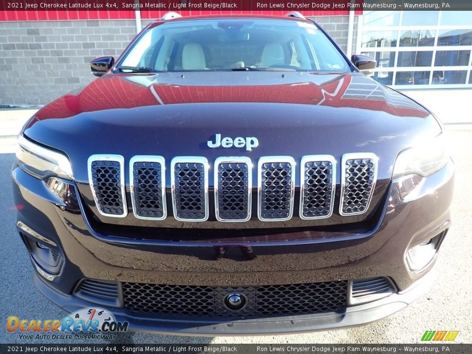 2021 Jeep Cherokee Latitude Lux 4x4 Sangria Metallic / Light Frost Beige/Black Photo #7