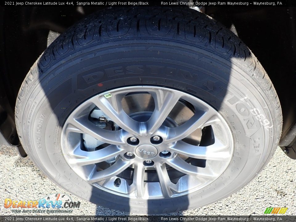 2021 Jeep Cherokee Latitude Lux 4x4 Sangria Metallic / Light Frost Beige/Black Photo #8