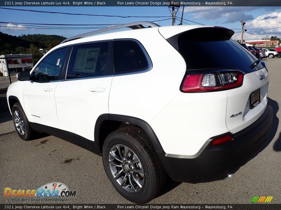 2021 Jeep Cherokee Latitude Lux 4x4 Bright White / Black Photo #3